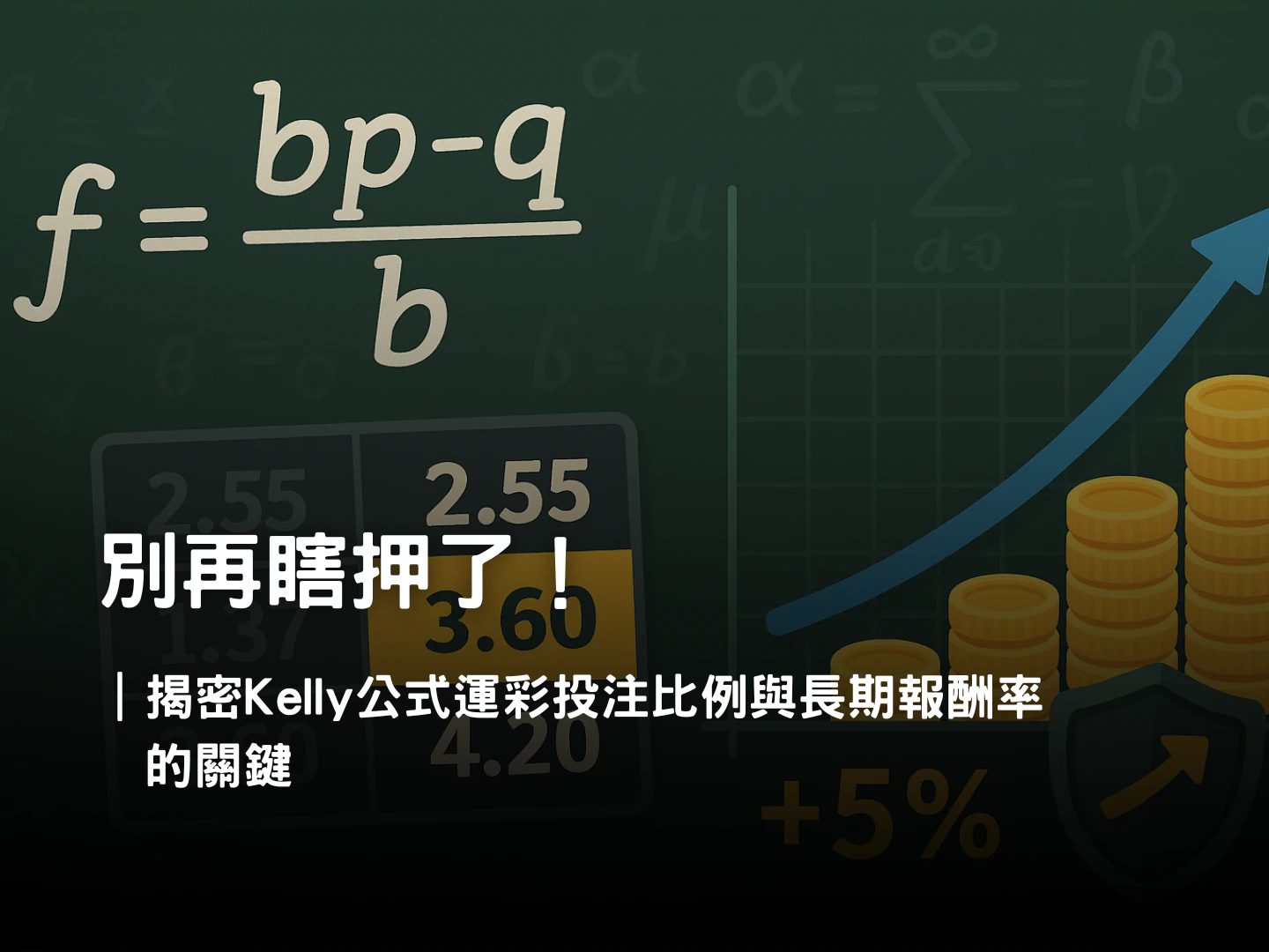 Kelly 公式實戰應用|運彩投注比例與長期報酬率