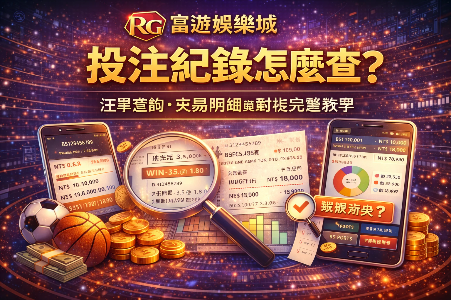 RG富遊娛樂城投注紀錄怎麼查封面圖:注單查詢、交易明細與對帳完整教學